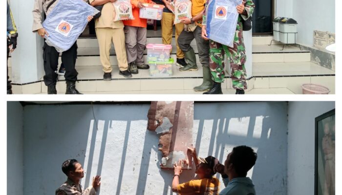 BPBD Kabupaten Kediri Salurkan Bantuan ke Warga Korban Puting Beliung di Desa Besowo