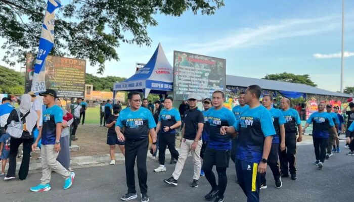 Kapolres Kediri Ikuti ‘Wira Yudha Fun Run 8K’, Wujud Sinergitas TNI-Polri di Momen HUT ke-80 TNI