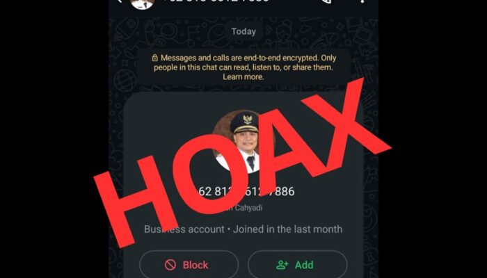 Waspada! Modus Penipuan Gunakan Nama Wali Kota Eri Cahyadi Lewat WhatsApp