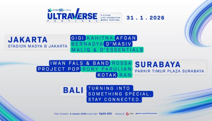 Gunakan Teknologi 5G+, Ultraverse Festival Gelar Konser Tiga Kota Serentak 31 Januari 2026
