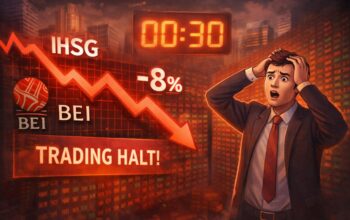 IHSG Anjlok 8 Persen, BEI Lakukan Trading Halt Selama 30 Menit