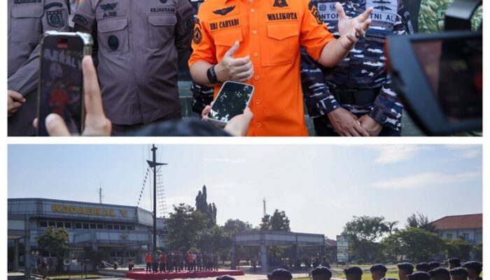 Hadapi Tantangan Cuaca Ekstrem dan Potensi Geologi, Pemkot Surabaya Gelar Apel Siaga Bencana