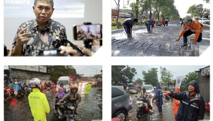 Pemkot Surabaya Prioritaskan Penanganan Banjir Sebelum Rigid Beton Jalan Tanjungsari