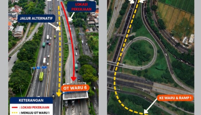 PT JSM Lakukan Perbaikan Perkerasan di GT Waru 6, Akses Dialihkan Sementara