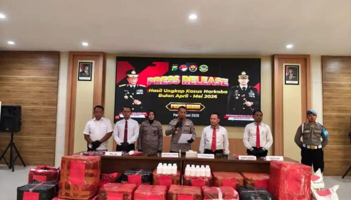 Dua Bulan Operasi, Polres Kediri Bongkar 46 Kasus Narkoba: 2 Juta Pil Dobel L dan 641 Gram Sabu Disita