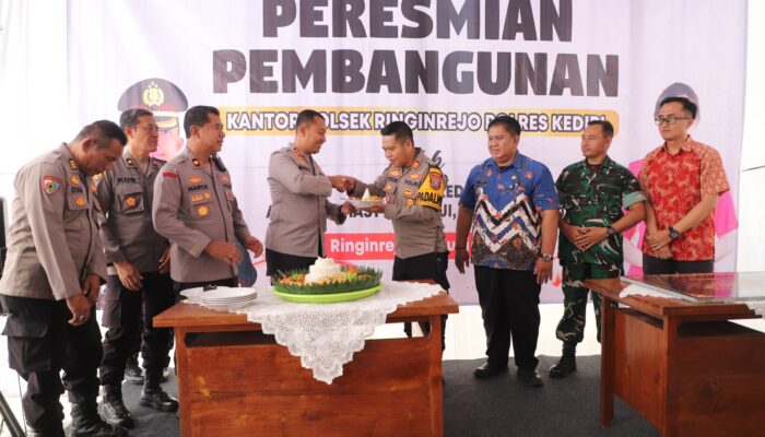 Polsek Ringinrejo Tempati Kantor Baru, Kapolres Kediri Minta Personel Tingkatkan Kualitas Layanan
