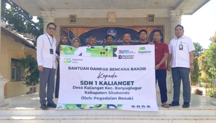 Pegadaian Bantu Pulihkan SDN 1 Kalianget Situbondo Pascabanjir, Dukung Aktivitas Belajar 345 Siswa
