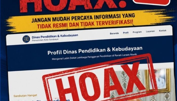 Beredar Situs Palsu Dispendik Surabaya, Kadispendik Imbau Masyarakat Waspada
