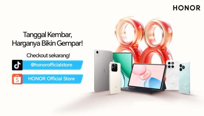 HONOR Tebar Diskon hingga 40 Persen pada Festival Belanja 8.8 di Shopee dan TikTok Shop